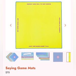 The Mahjong Line Chartreuse Saying Game Mat